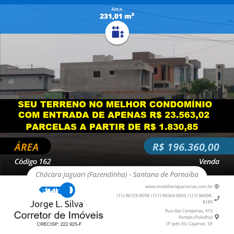 #162 - Área para Venda em Santana de Parnaíba - SP