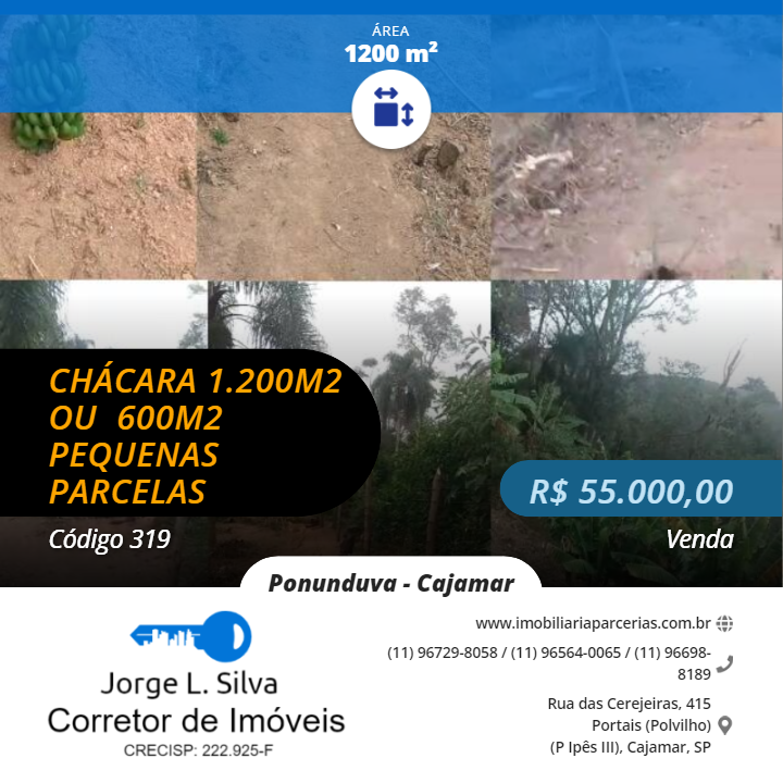 #319 - Terreno para Venda em Cajamar - SP