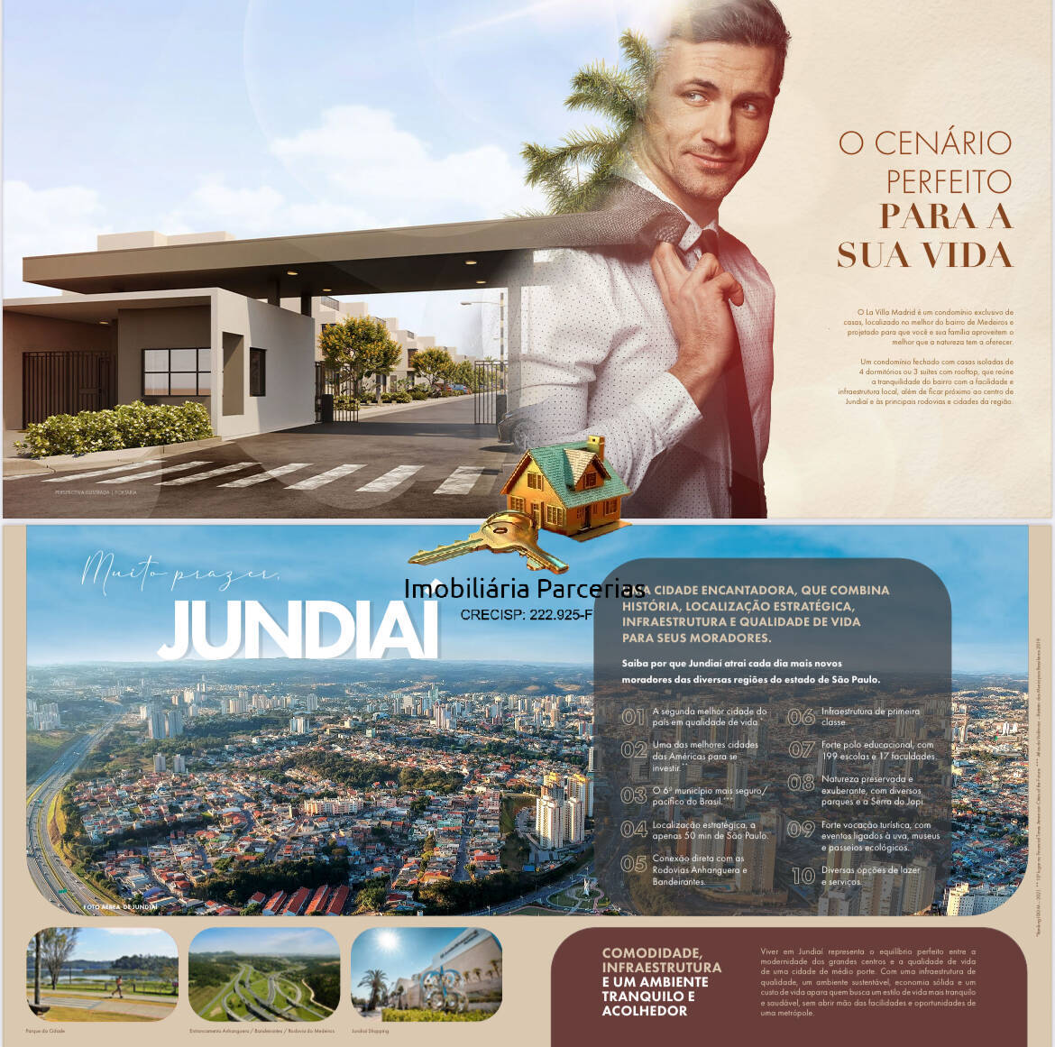 Condomínio La Villa Madri Jundiaí - Medeiros casas de 145m2 a 178m2 !